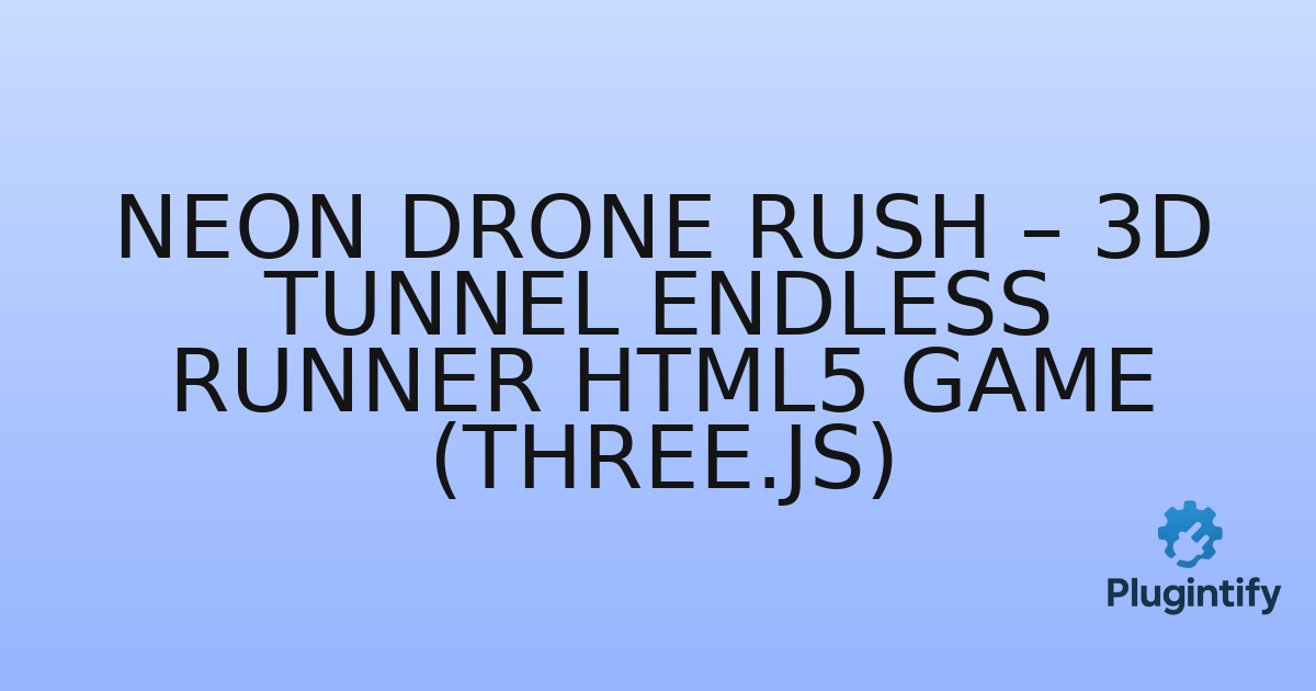 You are currently viewing Neon Drone Rush – 3D Tunnel Endless Runner HTML5 Game (Three.js)