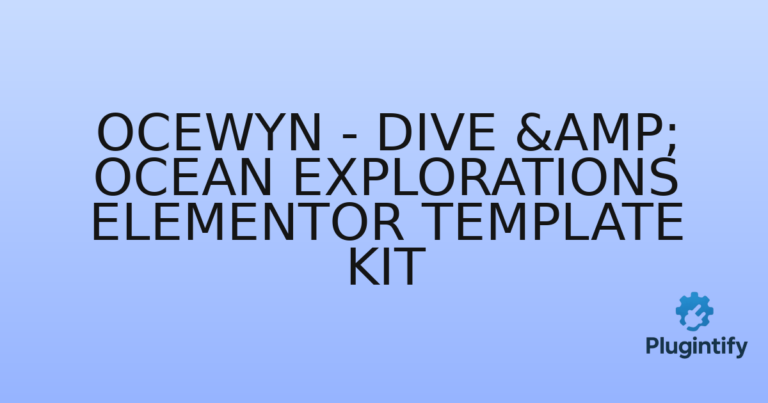 Read more about the article Ocewyn – Dive & Ocean Explorations Elementor Template Kit