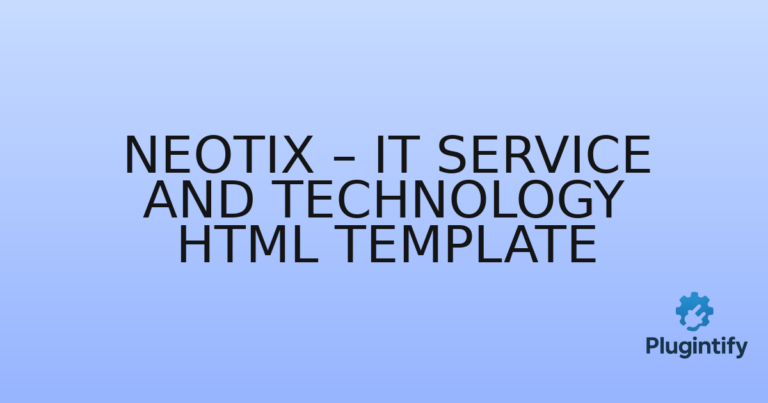 Read more about the article Neotix – IT Service and Technology HTML Template