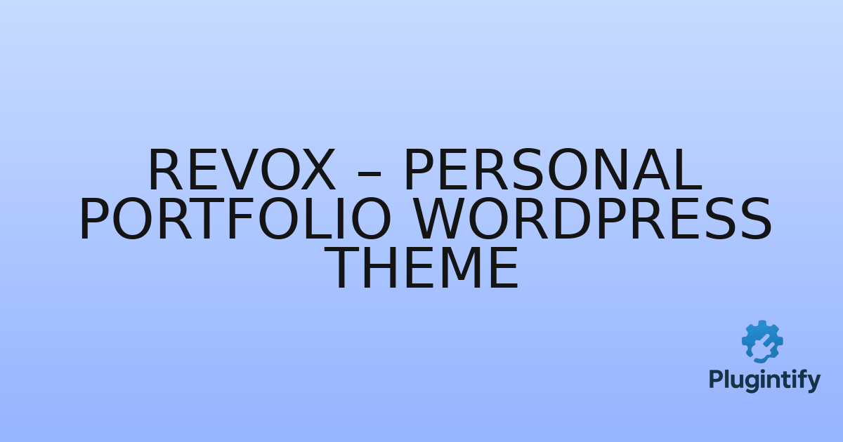 You are currently viewing Revox – Personal Portfolio WordPress Theme
