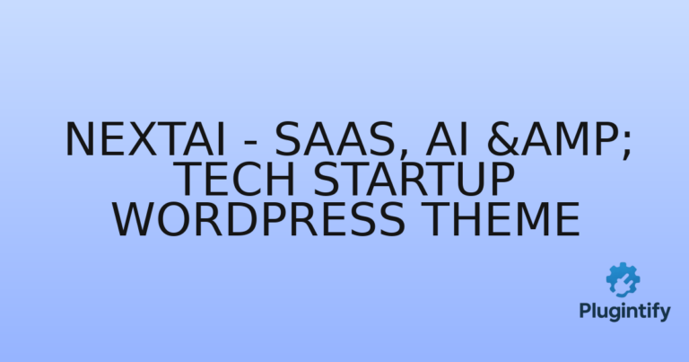 Read more about the article NextAI – SAAS, AI & Tech Startup WordPress Theme