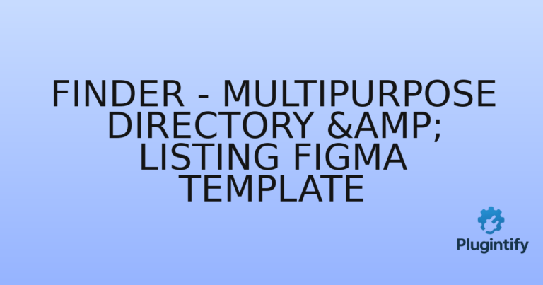 Read more about the article Finder – Multipurpose Directory & Listing Figma Template