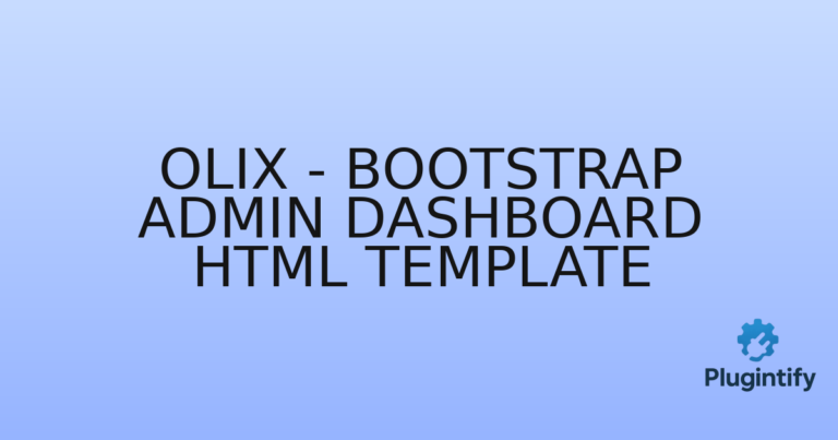 Read more about the article Olix – Bootstrap Admin Dashboard Html Template