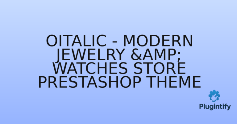 Read more about the article Oitalic – Modern Jewelry & Watches Store Prestashop Theme