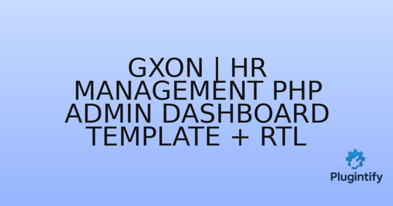 Read more about the article GXON | HR Management PHP Admin Dashboard Template + RTL
