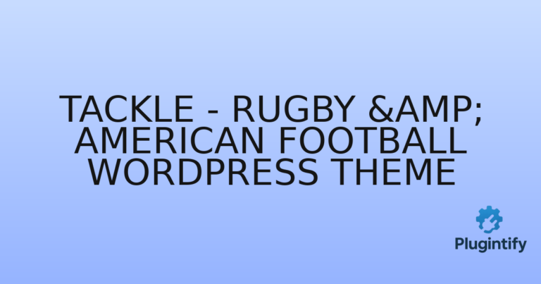 Read more about the article Tackle – Rugby & American Football WordPress Theme