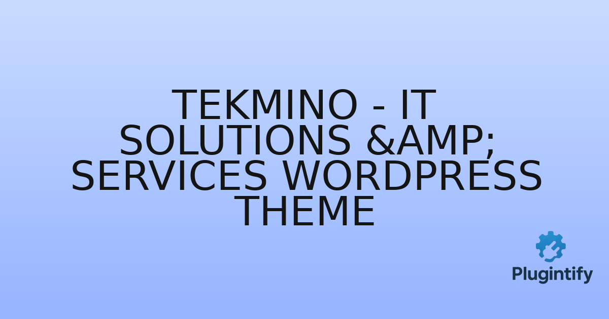 You are currently viewing Tekmino – IT Solutions & Services WordPress Theme