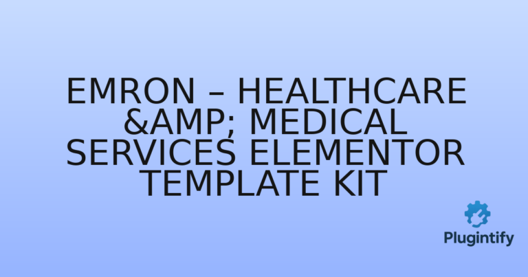 Read more about the article Emron – Healthcare & Medical Services Elementor Template Kit