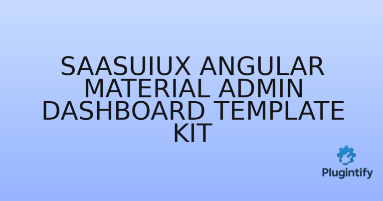 Read more about the article Saasuiux Angular Material Admin Dashboard Template Kit