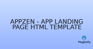 Read more about the article Appzen – App Landing Page HTML Template