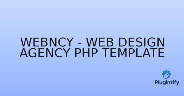 Read more about the article Webncy – Web Design Agency PHP Template