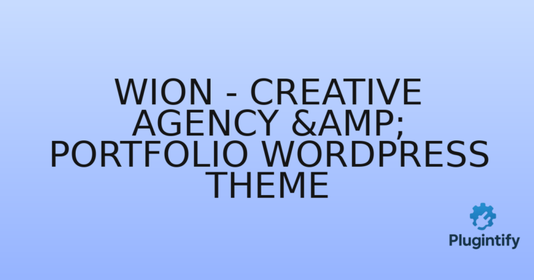 Read more about the article Wion – Creative Agency & Portfolio WordPress Theme