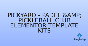 Read more about the article Pickyard – Padel & Pickleball Club Elementor Template Kits