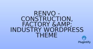 Read more about the article Renvo – Construction, Factory & Industry WordPress Theme