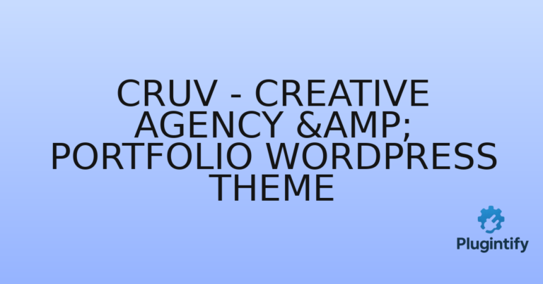 Read more about the article Cruv – Creative Agency & Portfolio WordPress Theme