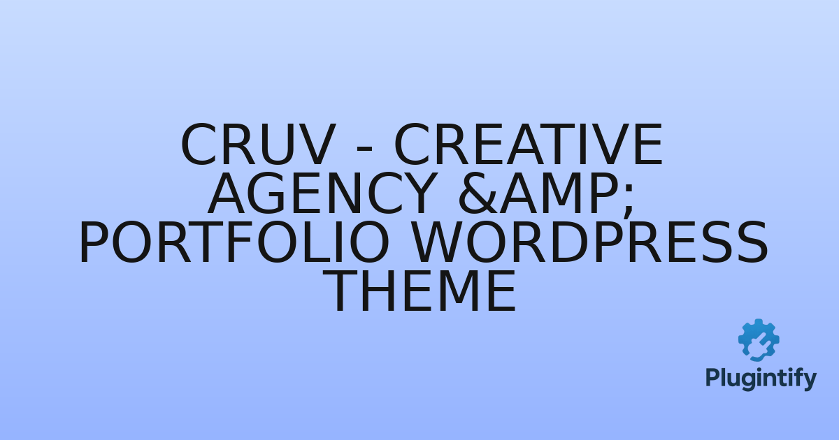 You are currently viewing Cruv – Creative Agency & Portfolio WordPress Theme
