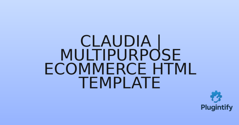 Read more about the article Claudia | Multipurpose Ecommerce HTML Template