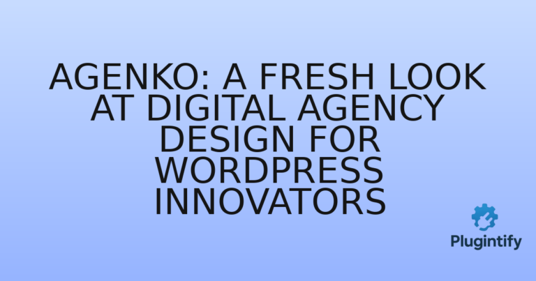 Read more about the article Agenko: A Fresh Look at Digital Agency Design for WordPress Innovators