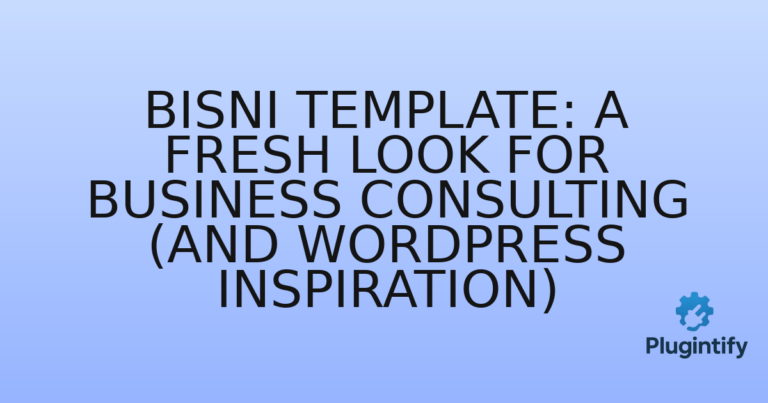 Read more about the article Bisni Template: A Fresh Look for Business Consulting (and WordPress Inspiration)
