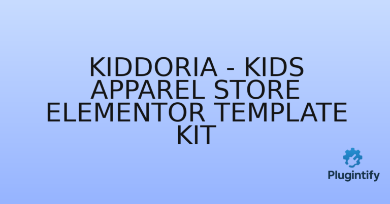 Read more about the article Kiddoria – Kids Apparel Store Elementor Template Kit