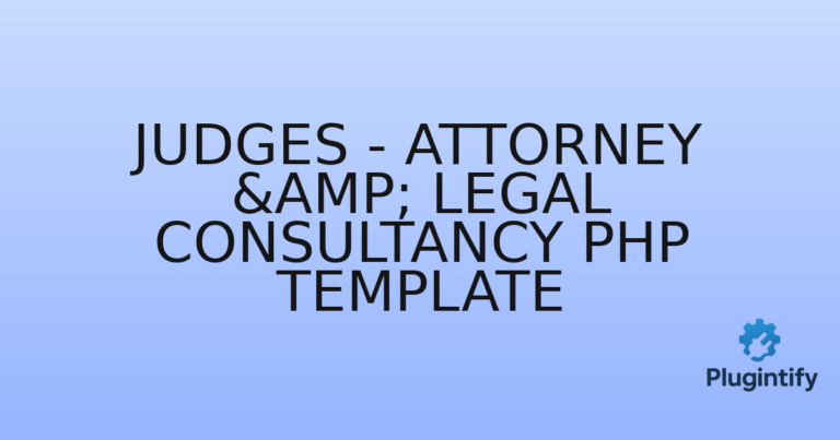 Read more about the article Judges – Attorney & Legal Consultancy PHP Template