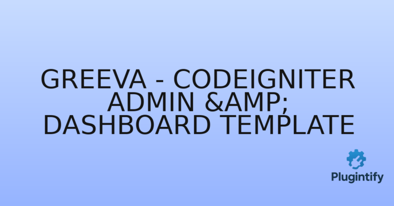 Read more about the article Greeva – CodeIgniter Admin & Dashboard Template