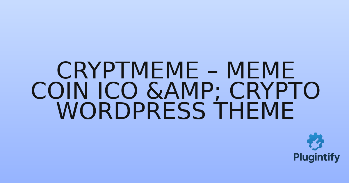 You are currently viewing CryptMeme – Meme coin ICO & Crypto WordPress Theme