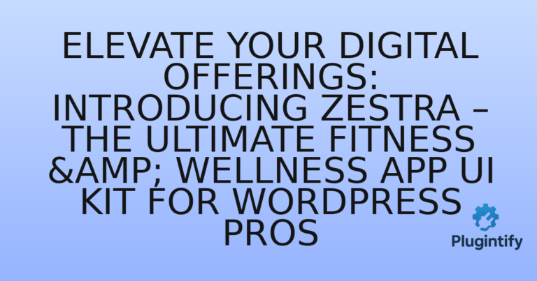 Read more about the article Elevate Your Digital Offerings: Introducing Zestra – The Ultimate Fitness & Wellness App UI Kit for WordPress Pros
