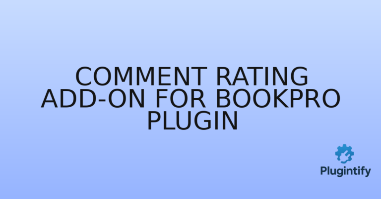 Read more about the article Comment Rating Add-on for BookPro Plugin