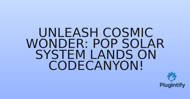 Read more about the article Unleash Cosmic Wonder: Pop Solar System Lands on CodeCanyon!