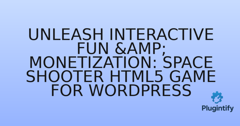 Read more about the article Unleash Interactive Fun & Monetization: Space Shooter HTML5 Game for WordPress
