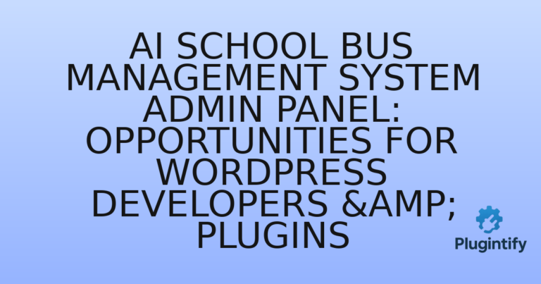 Read more about the article AI School Bus Management System Admin Panel: Opportunities for WordPress Developers & Plugins