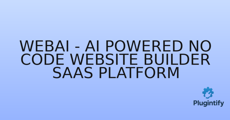 Read more about the article WebAI – AI Powered No Code Website Builder SaaS Platform