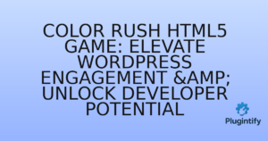 Read more about the article Color Rush HTML5 Game: Elevate WordPress Engagement & Unlock Developer Potential