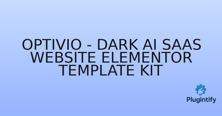 Read more about the article Optivio – Dark AI Saas Website Elementor Template Kit