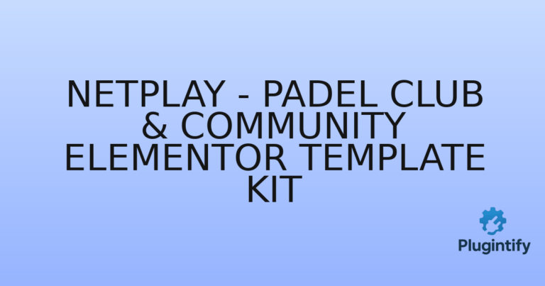 Read more about the article Netplay – Padel Club & Community Elementor Template Kit