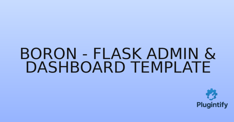 Read more about the article Boron – Flask Admin & Dashboard Template
