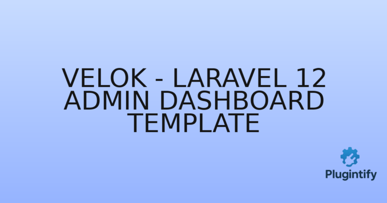 Read more about the article Velok – Laravel 12 Admin Dashboard Template