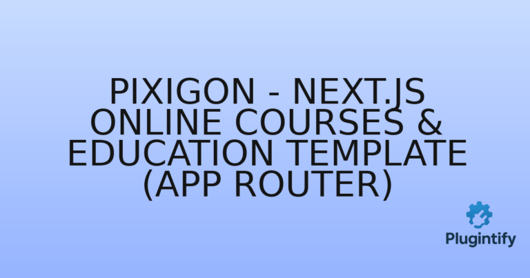 Read more about the article Pixigon – Next.js Online Courses & Education Template (App Router)