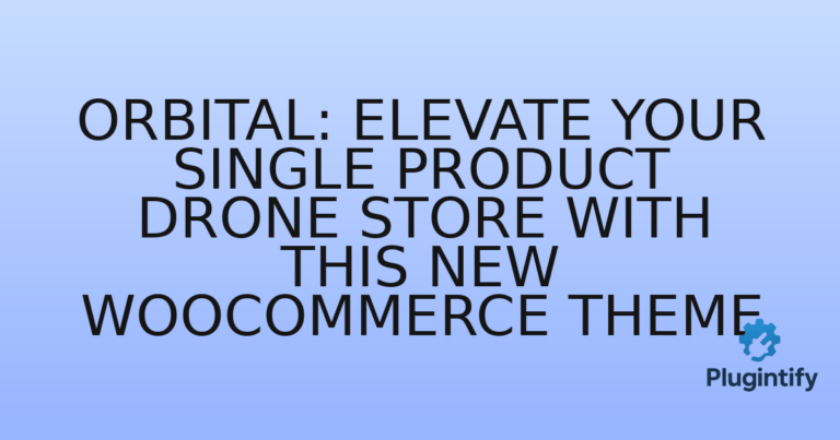 Read more about the article Orbital: Elevate Your Single Product Drone Store with This New WooCommerce Theme