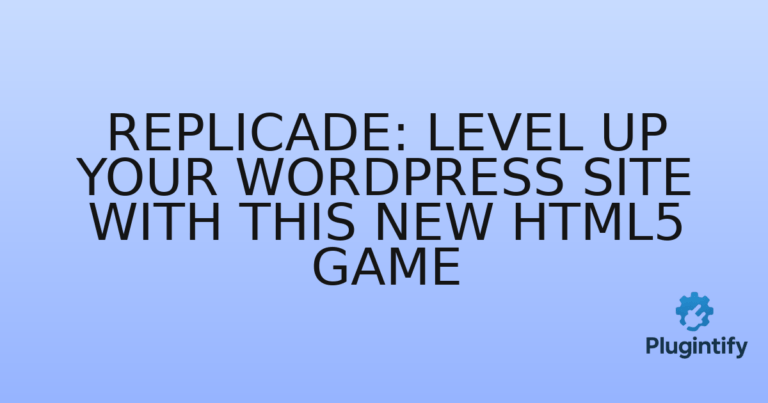 Read more about the article Replicade: Level Up Your WordPress Site with This New HTML5 Game