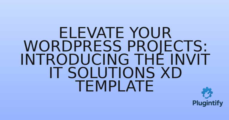 Read more about the article Elevate Your WordPress Projects: Introducing the Invit IT Solutions XD Template