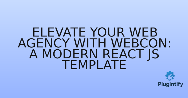 Read more about the article Elevate Your Web Agency with Webcon: A Modern React JS Template