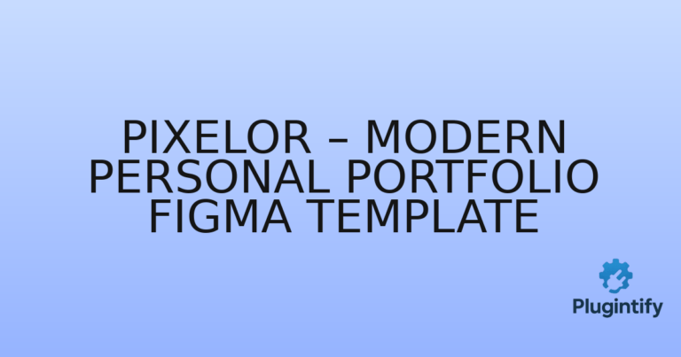 Read more about the article Pixelor – Modern Personal Portfolio Figma Template