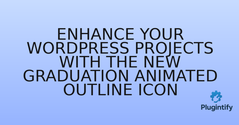 Read more about the article Enhance Your WordPress Projects with the New Graduation Animated Outline Icon
