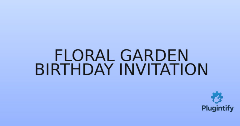 Read more about the article Floral Garden Birthday Invitation