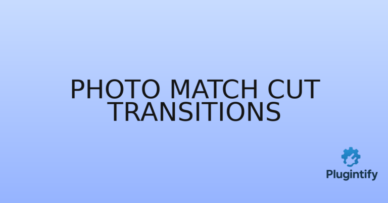 Read more about the article Photo Match Cut Transitions