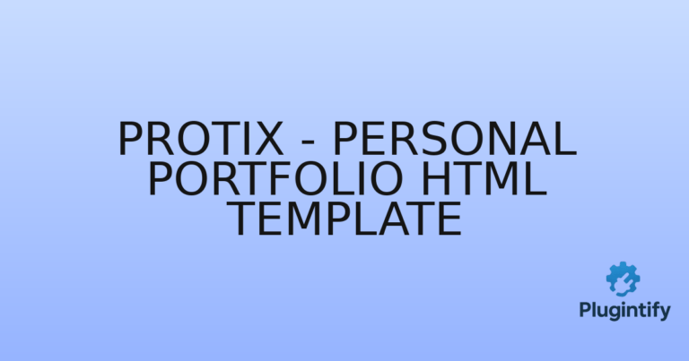 Read more about the article Protix – Personal Portfolio HTML Template