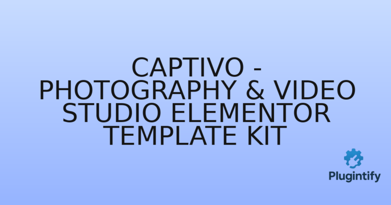 Read more about the article Captivo – Photography & Video Studio Elementor Template Kit