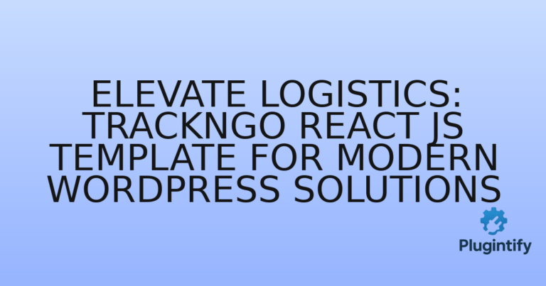 Read more about the article Elevate Logistics: TracknGo React JS Template for Modern WordPress Solutions